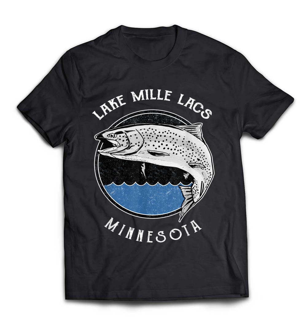 Lake Mille Lacs Minnesota Ice Fishing T-Shirt: A Must-Have for Ice Fishing Enthusiasts